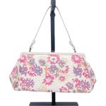 Vintage Magid Beaded Floral Clutch Purse White Pink Purple w Coin Pouch Beaded Photo 5