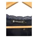 Allegra K Dress Mesh Sheer Long Sleeve Stretch Knit Floral Lace Bodycon Large Photo 9