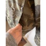 ZARA  Jacket Women Small Green Camo Cotton Sequin Stripe Coat Streetwear Outdoor Photo 6