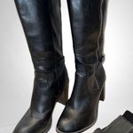 LC Lauren Conrad Lauren Conrad faux leather black knee high zip side boots Photo 2