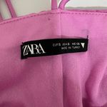ZARA Womens Pink SATIN-EFFECT STRAPPY BODYSUIT Size Small Photo 9