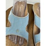 Spenco Womens Kholo Slide Comfort Sandal Blue Gingham Size 11 Total Support Photo 4