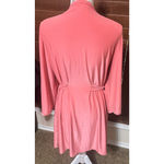 Ambrielle Women's Coral Peach Short Robe Photo 3