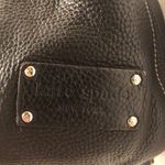 Kate Spade Drawstring Hobo Bag Black Pebbled Leather White Stitching Photo 2