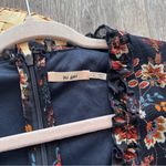 Francesca’s collection mi‎ ami navy floral tiered long sleeve mini dress Blue Size L Photo 5