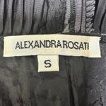 ALEXANDRA ROSATI Black Gray Pleated Embellished Blouse Womens S Black Witch Goth Photo 3