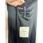 Free People  Dance Till Dawn Black Satin High Slit Plunge Halter Maxi Dress M NWT Photo 8