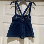 American Eagle  Womens Denim Button-Up Tank Top With Crossback Straps Size XS Photo 5