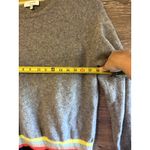 J. Society 100% Cashmere Sweater Sz medium Grey Preppy Stripped Crew Neck Gray Photo 3