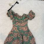 Lovers + Friends  Green Floral Lace Square Neck Mini Dress XS Photo 10
