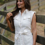 These Three Boutique Off white denim romper Photo 0