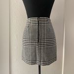 H&M NEW $35 Black White Houndstooth Check Wool Mini Pencil Skirt 4 S Photo 1