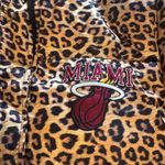 Miami Heat Leopard Print Ultra Game Puffer Jacket (Women’s Large) Brown Photo 1