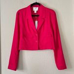 House of Harlow  Linen Blend Blazer in Pink NEW Size Medium Photo 6