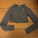 Gymshark vital seamless 2.0 long sleeve crop top gray medium Photo 0