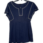 Gap  Top Size Small Blue With‎ White Embroidery SS Womens 100% Cotton Photo 0