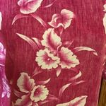 Vintage hot pink floral Hawaiian tunic Size M Photo 5