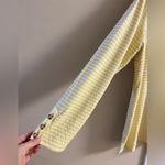 J.Jill tunic top white yellow striped collared v neck cotton Large Photo 5