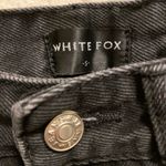 White Fox Boutique  Current Moment Black Acid Wash Distressed Cut Out Jean Size S Photo 6