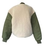 ASTR  the Label Tegan Mixed Media Jacket Olive & Cream NEW Size large Photo 4