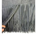 Streetwear Society ⭐️ Black Suede Fringe Mini Skirt Photo 2