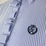 Vintage Blue and white stripes‎ 100% cotton short Photo 3