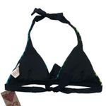 Tyr. Womens Mojave Tie Dye Bikini Swim Top Halter Bra With Pads Green Blue L Photo 1