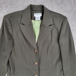 Mixit Longline Jacket Womens 12 Tall Green Stretch Notch Lapel Back Slit Career Photo 8