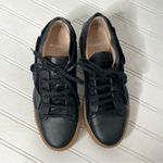 Pinko Francese Platform Sneaker Black Leather Women's Sz 37 635 Photo 4