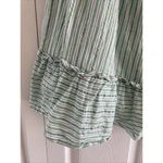 American Eagle American‎ Eagle Large Strapless Ruffle Green Stripe Mini Dress Euro Resort Coast Photo 3