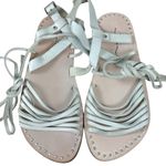 Free People  Willow Wrap Gladiator Leather Sandals Bone Size 36 5 5.5 6 Bohemian Photo 2