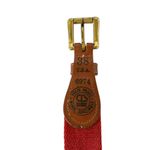 Dooney & Bourke Vintage Leather Red Wool Surcingle Belt Size 38 Photo 3