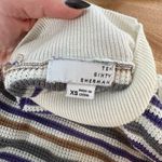 Ten Sixty Sherman  Woman’s Stripe Mock Neck Sweater White Multi Size XS, EUC Photo 2