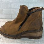 Bullboxer Dorian Ankle Boots Womens 10 Brown Leather Chelsea Wedge Zipper Grunge Photo 7