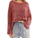 Free People  Prism Space Dye Sweater Knit Pullover Linen Blend XS Boho Bohemian Photo 2