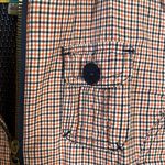 Roxy  Navy Blue Orange Plaid Hooded Jacket Size Medium Photo 2