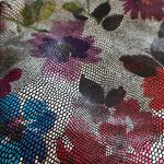 LODIS BRAND FLORAL LEATHER WRISTLET SOFT LEATHER GOLD HARDWARE ZIP CLOSURE Black Photo 8