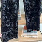 ZARA NWOT Mid-Rise Velvet Velour Burnout Capri Dress Pant Trouser, M Photo 2