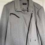 Lane Bryant Moto Jacket Sz 22 Gray Rayon Biker Style Motorcycle Rockabilly Punk Photo 0