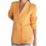 Anthropologie 4SI3NNA Double Breasted Blazer Marigold Size S Gold Photo 1
