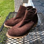 Seven7 SEVEN BESTIE BOOTS 8 BROWN ANKLE BOOT ZIP UP FAUX SUEDE Cisco Kid Bootie Photo 0
