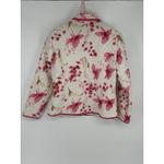 Anne Carson  Women's Size Large‎ Quilted Jacket 100% Silk Pink Floral Sequins Photo 2