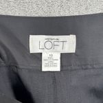 Loft Ann Taylor  Black Pleated Skirt Women's Size 10 Ribbon‎ Trim A-Line Photo 4