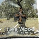 Olive Wood Cross Pendant Necklace Hand Made in the Holy Land NEW Photo 2