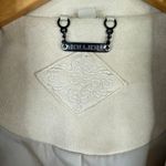 JouJou Faux Suede Western Fringe Moto Jacket Zippers Lined Cream Ivory Medium Photo 6