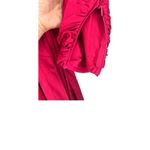 Vicci | XS | Dress Satin Wrap Ruffle Mini Magenta Cuffed Sleeve V Neck Flutter Pink Photo 5