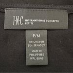 INC International Concepts Silver Chain Short Sleeves Black Tee Black Size undefined Photo 8