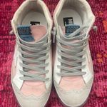 Golden Goose Pink and Silver Mid Star Sneakers Photo 0