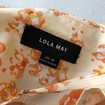 ASOS Lola May Mini Slip Dress Crossover Straps Floral Orange UK 14 US Size 10 Photo 2