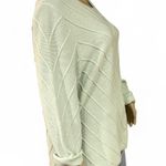 Marble Mint Green Oversized Chevron Knit COTTON Sweater EUC Size XXL Photo 2